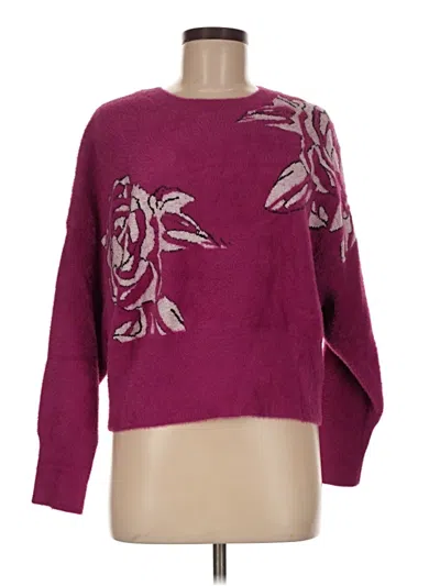 Pre-owned Calligraphie Pullover Sweater In Burgundy