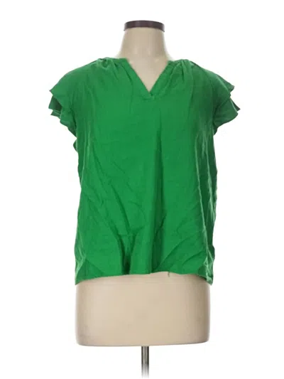 Pre-owned Calligraphie Short Sleeve Blouse In Green