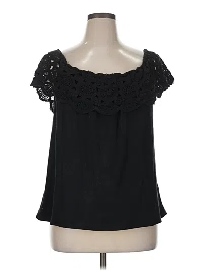 Pre-owned Calligraphie Short Sleeve Top Black Sweetheart Neckline Tops