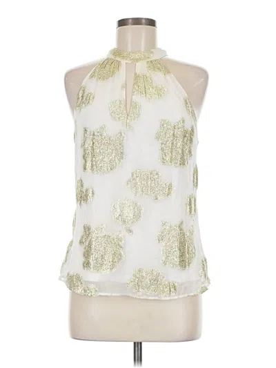 Pre-owned Calligraphie Tank Top Ivory Halter Neckline Tops In White
