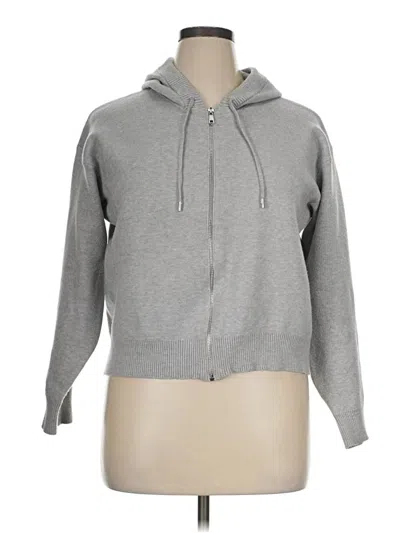 Pre-owned Calligraphie Zip Up Hoodie In Gray