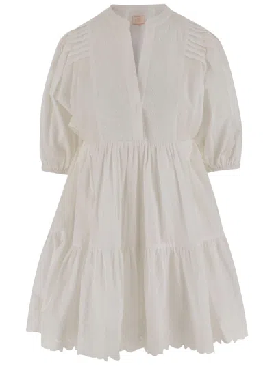 Calling June Dove Mini Dress In White