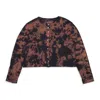 Callipygian Bleached Snap Navy Cardigan In Brown