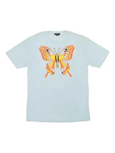 Callipygian Butterfly-print T-shirt In Blue
