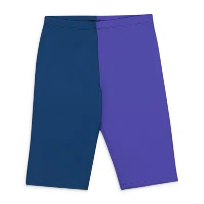 Callipygian Colorblock Iris Blue Shorts