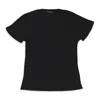 Callipygian Baby Thermal Black Short Sleeve T-shirt In Black