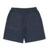 Callipygian Denim Indigo Shorts In Blue