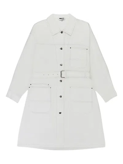 Callipygian Denim Off White Trench Coat