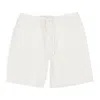 Callipygian Denim White Shorts In White