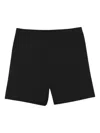 Callipygian Elasticated Biker Shorts In Black