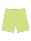 Callipygian Elasticated Biker Shorts In Green