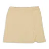 Callipygian Furry Beige Mini Skirt In Multi