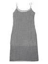 Callipygian Gingham Midi Dress In Black