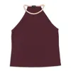 Callipygian Halter Burgundy Tank In Red