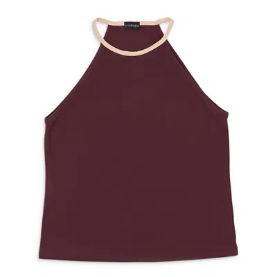 Callipygian Halter Burgundy Tank In Red