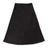 Callipygian Jacquard Bias Black Flared Skirt In Black