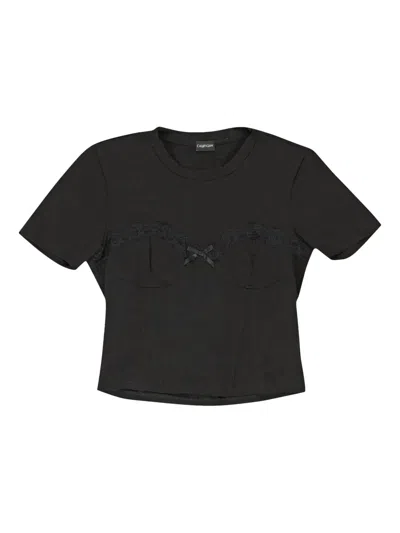 Callipygian Lace-trim Bustier "black" T-shirt