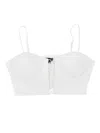 Callipygian Lace-up Bustier Top In White