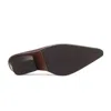 Callipygian Leather Burgundy Mules In Red