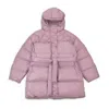 Callipygian Long Belted Purple Puffer Jacket In Purple