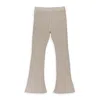 Callipygian Lurex Flared Trousers In Gold