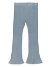 Callipygian Lurex Flared Trousers In Blue