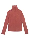 Callipygian Mesh Roll-neck Top