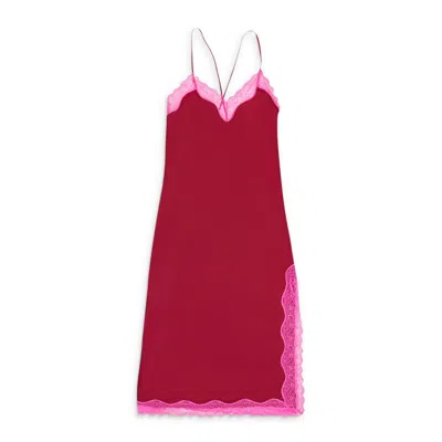 Callipygian Neon Lace Multicolor Slip Dress