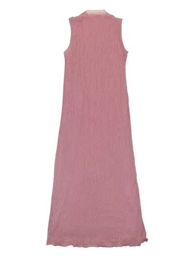 Callipygian Pleated Lurex "pink" Dress