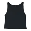 Callipygian Ribbed Tank Top In Black