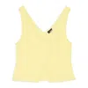 Callipygian V-neck Tank Top In Yellow