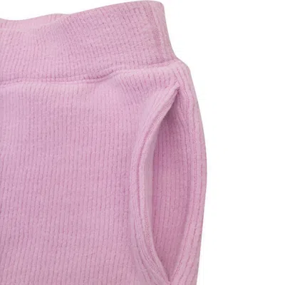 Callipygian Rib Pink Sweatpants In Multi