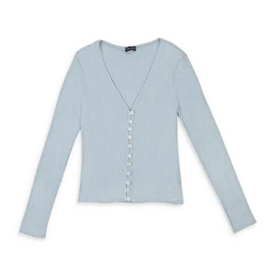 Callipygian Rib Sky Blue Cardigan