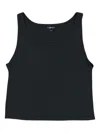 Callipygian Ribbed Tank Top In Black