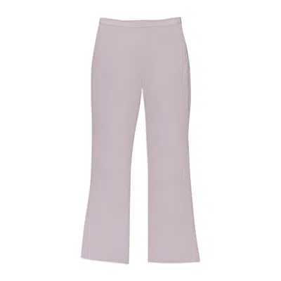 Callipygian Satin Lilac Trousers In Purple