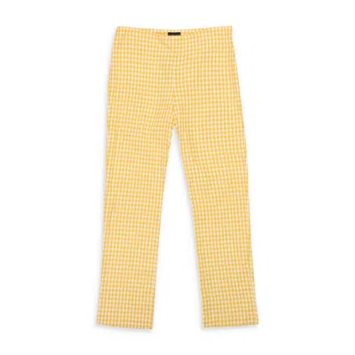 Callipygian Seersucker Gingham Yellow Narrow Pant