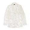 Callipygian Sequin Clear Blazer In White