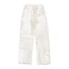 Callipygian Sequin Clear Trouser In White