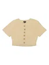 Callipygian Short Sleeve Cardigan In Neutral