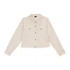 Callipygian Stretch Off White Corduroy Jacket In White