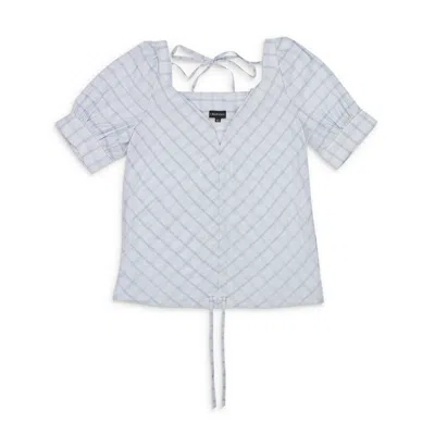 Callipygian Sweetheart Cinch Blue Blouse