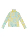 Callipygian Tie-dye Turtleneck Top In Multi