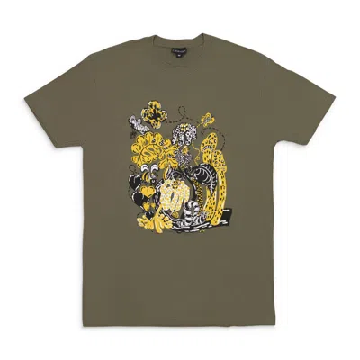 Callipygian Tini Caterpillar Military Green T-shirt