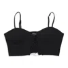Callipygian Cropped Bustier Top In Black