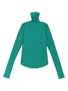 Callipygian Turtleneck Top In Green