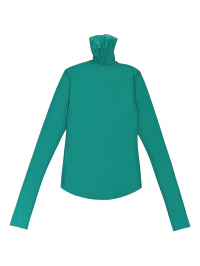 Callipygian Turtleneck Top In Green
