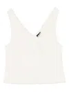 Callipygian V-neck Tank Top In White