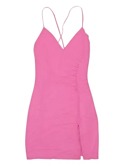 Callipygian Midikleid Mit V-ausschnitt In Pink