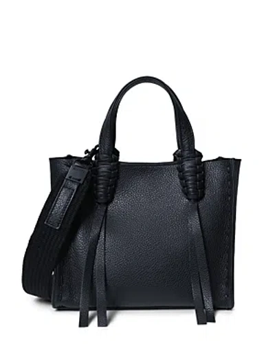 Callista 23 Mini Leather Tote In Black
