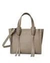 Callista Ara Mini Leather Tote In Taupe